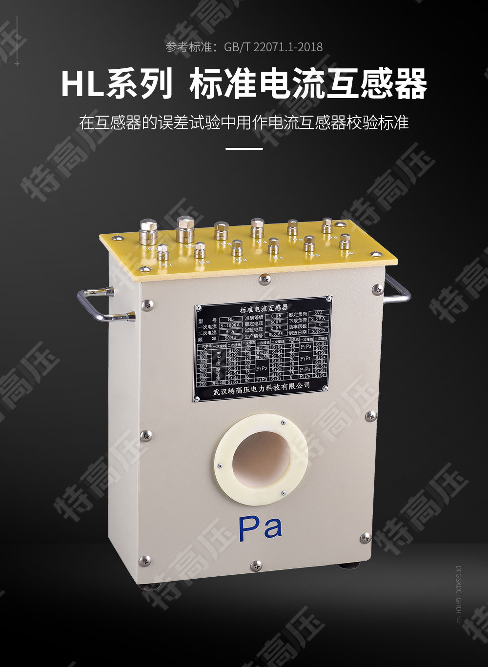 HL系列 标准电流互感器(图1) 标准电流互感器