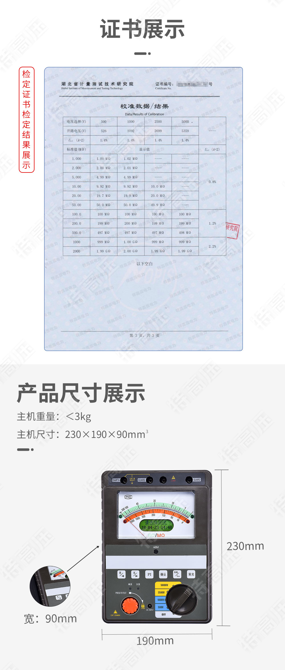BC2010 智能双显绝缘电阻测试仪(四档)(图4) 绝缘电阻测试仪