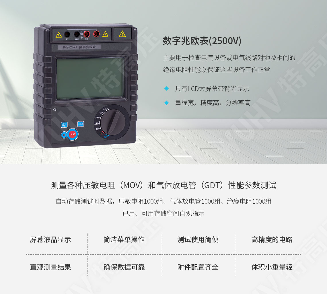 HT2671 数字兆欧表(2500V)(图1)