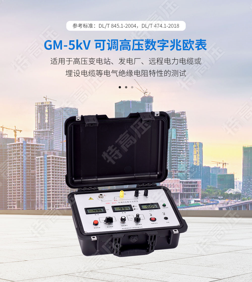 GM-5kV 可调高压数字兆欧表(图1) GM-5kV 可调高压数字兆欧表(图1)