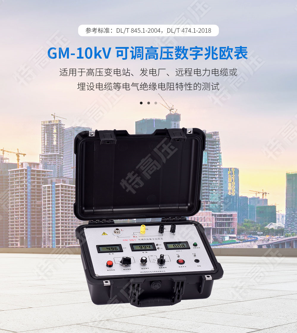 GM-10kV 可调高压数字兆欧表(图1) GM-10kV 可调高压数字兆欧表(图1)