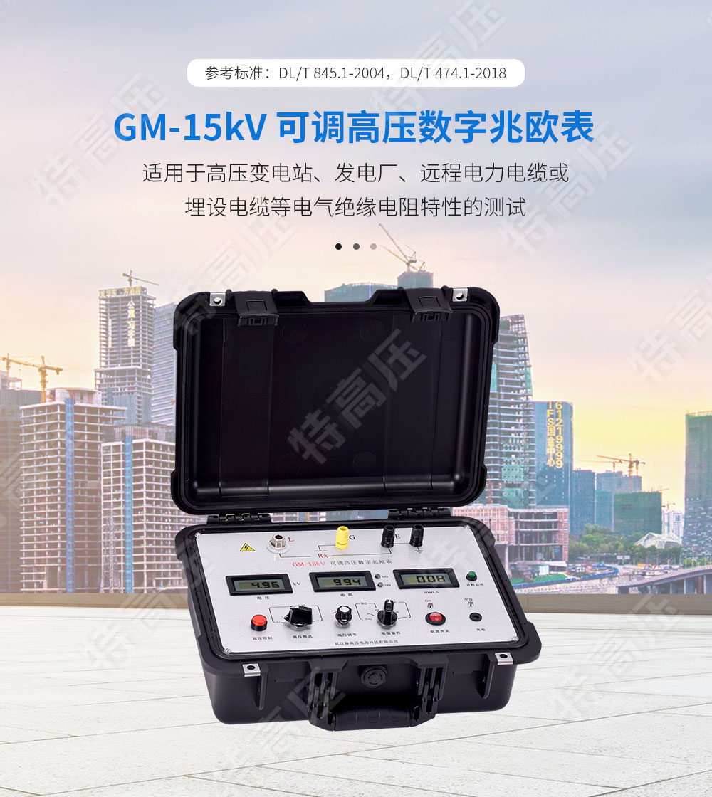 GM-15kV 可调高压数字兆欧表(图1) 数字式兆欧表